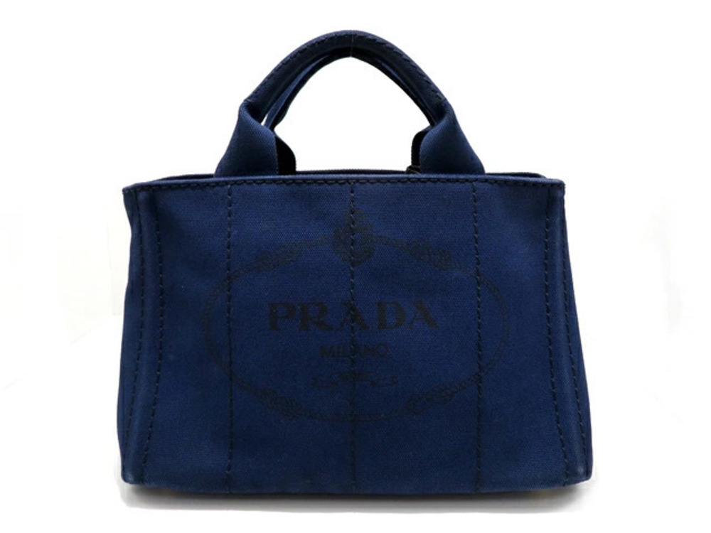 Prada Canapa handbag canvas Navy Blue